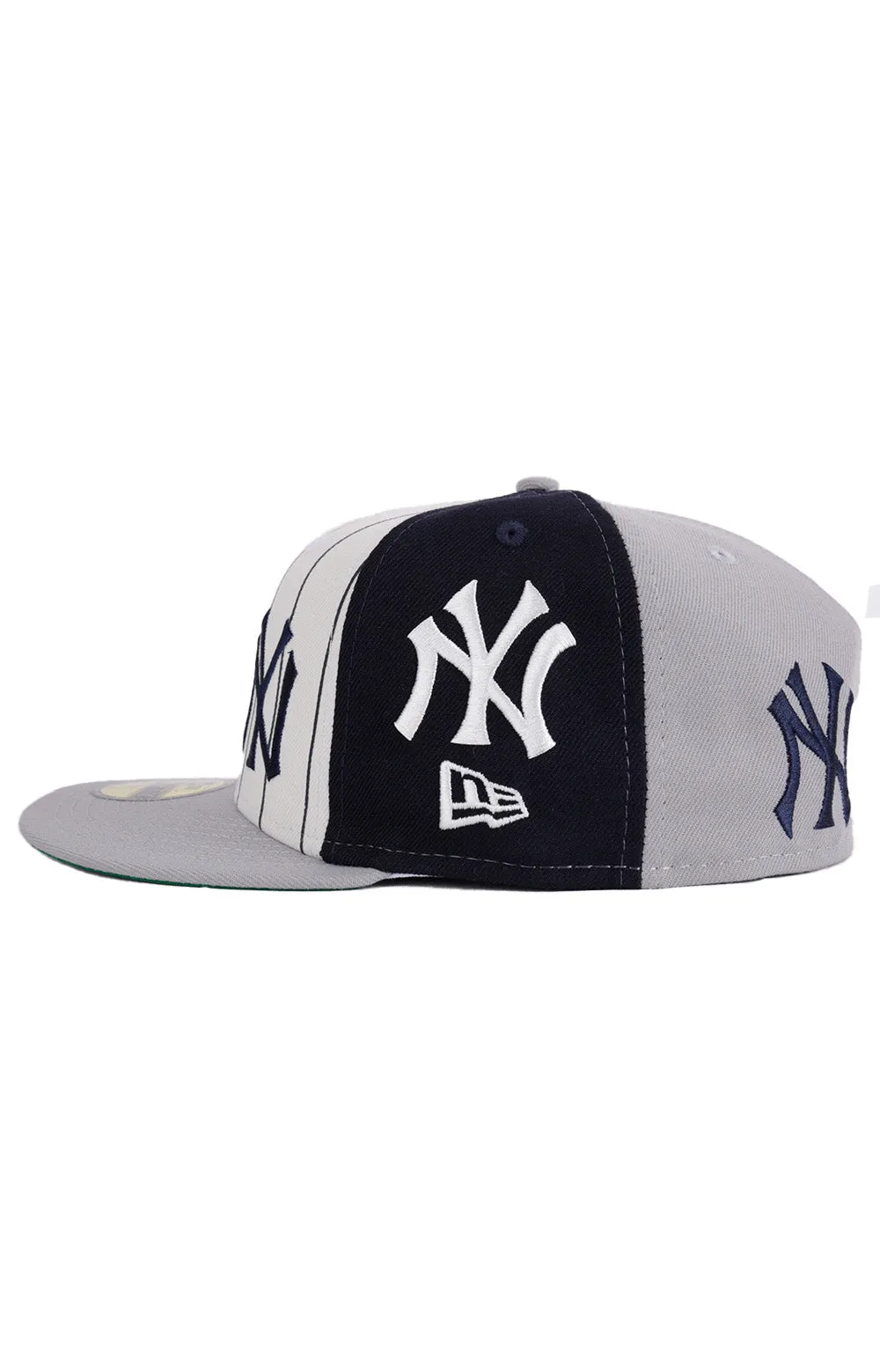 NY Yankees Logo Pinwheel Fitted Cap by New Era