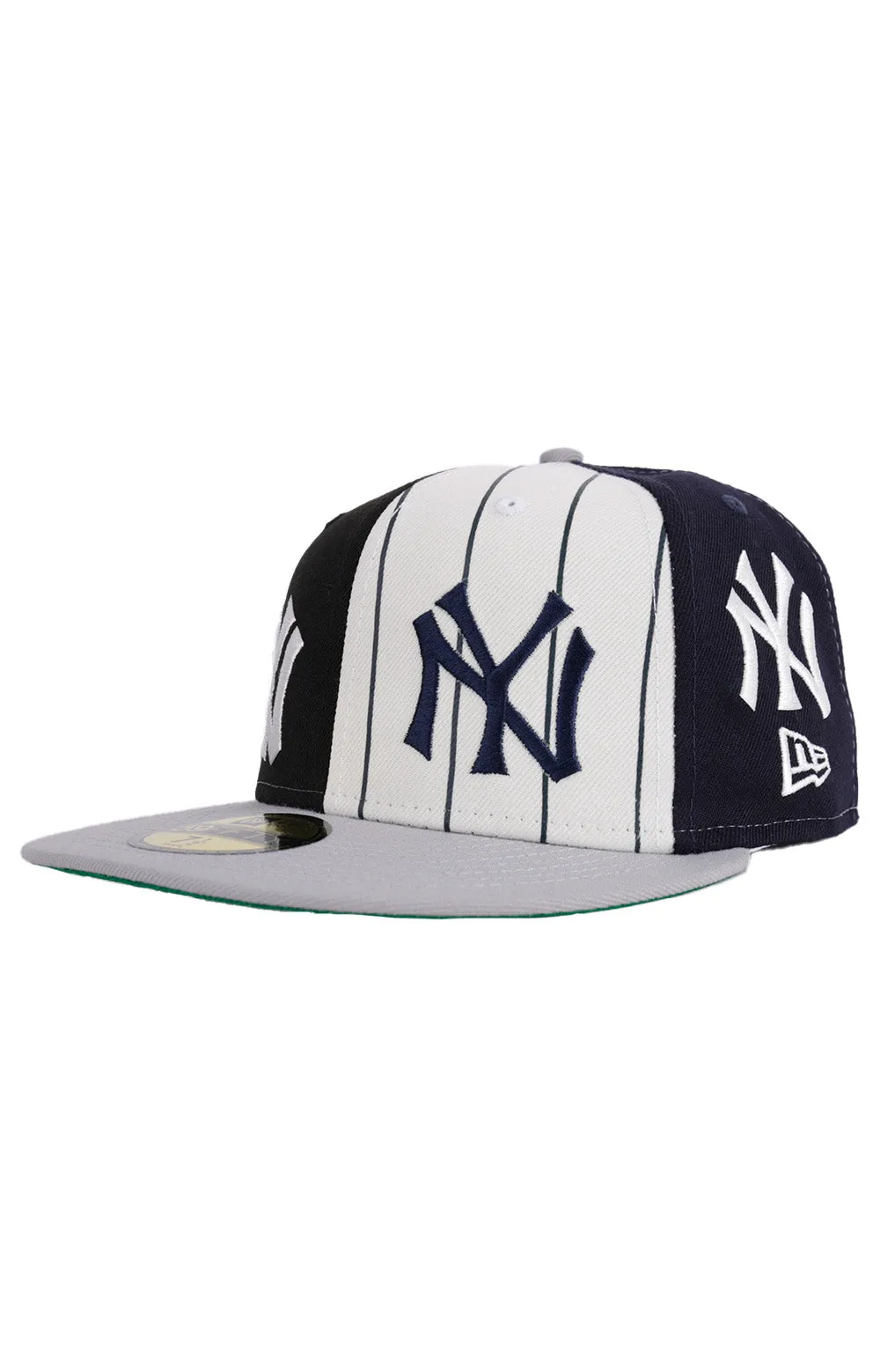 NY Yankees Logo Pinwheel Fitted Cap by New Era