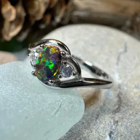Nya Black Fire Opal Ring