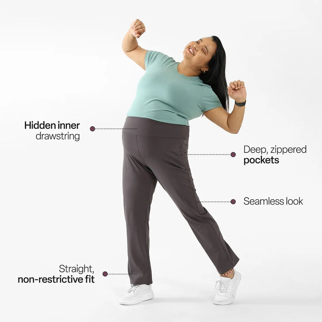 On-The-Go Straight Pants - Classic