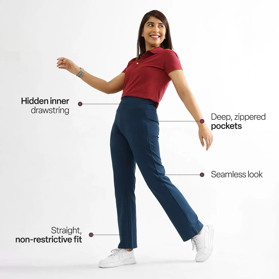 On-The-Go Straight Pants - Classic