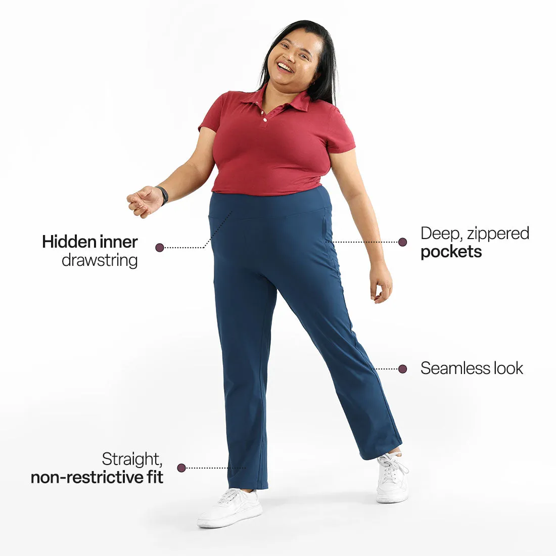 On-The-Go Straight Pants - Classic