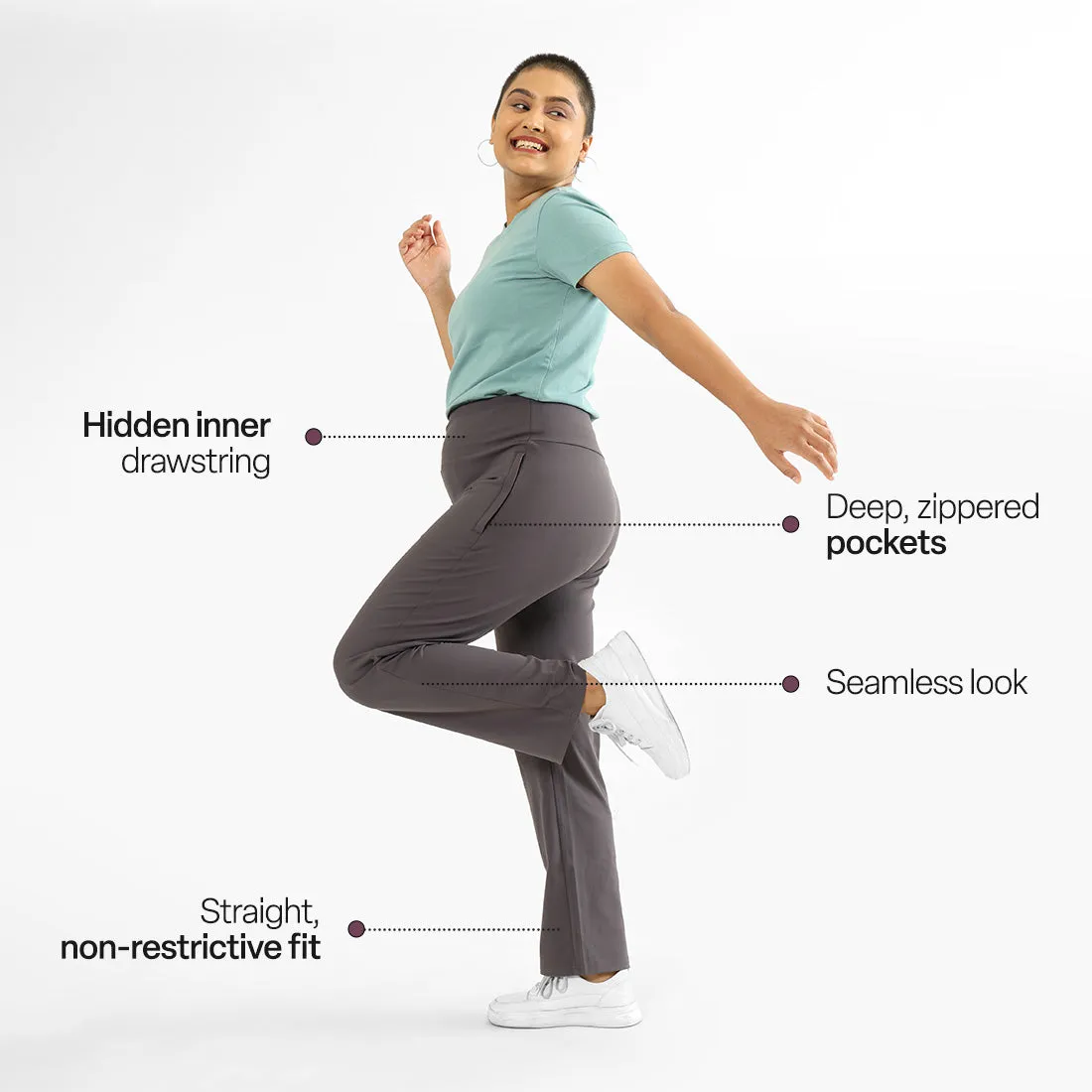 On-The-Go Straight Pants - Classic