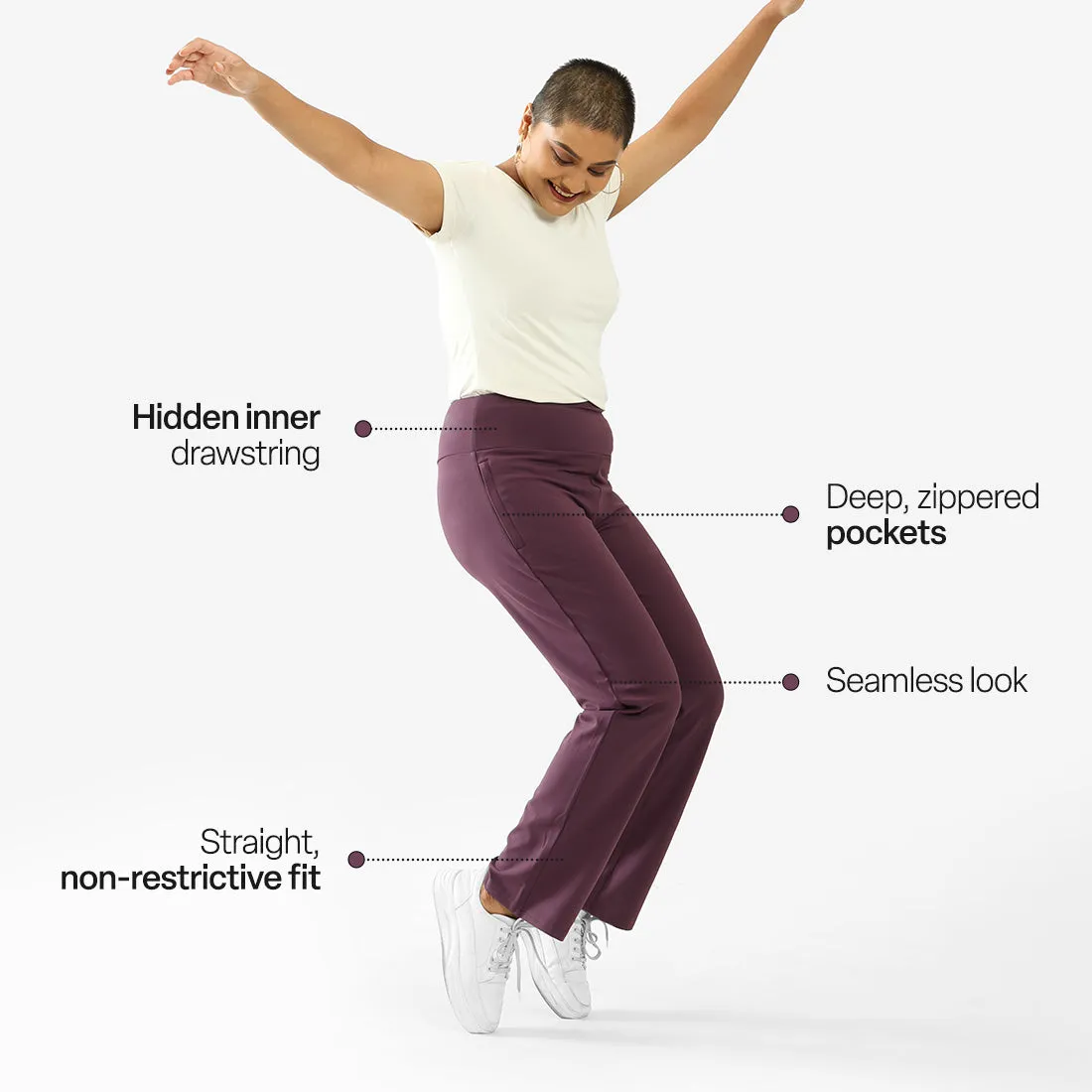 On-The-Go Straight Pants - Classic