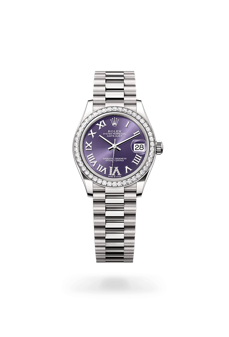 Oyster, 31 mm, white gold and diamonds