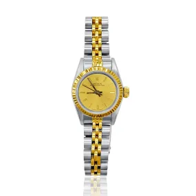 Pre-Owned Oyster Perpetual Rolex Champagne Dial Women's Watch
