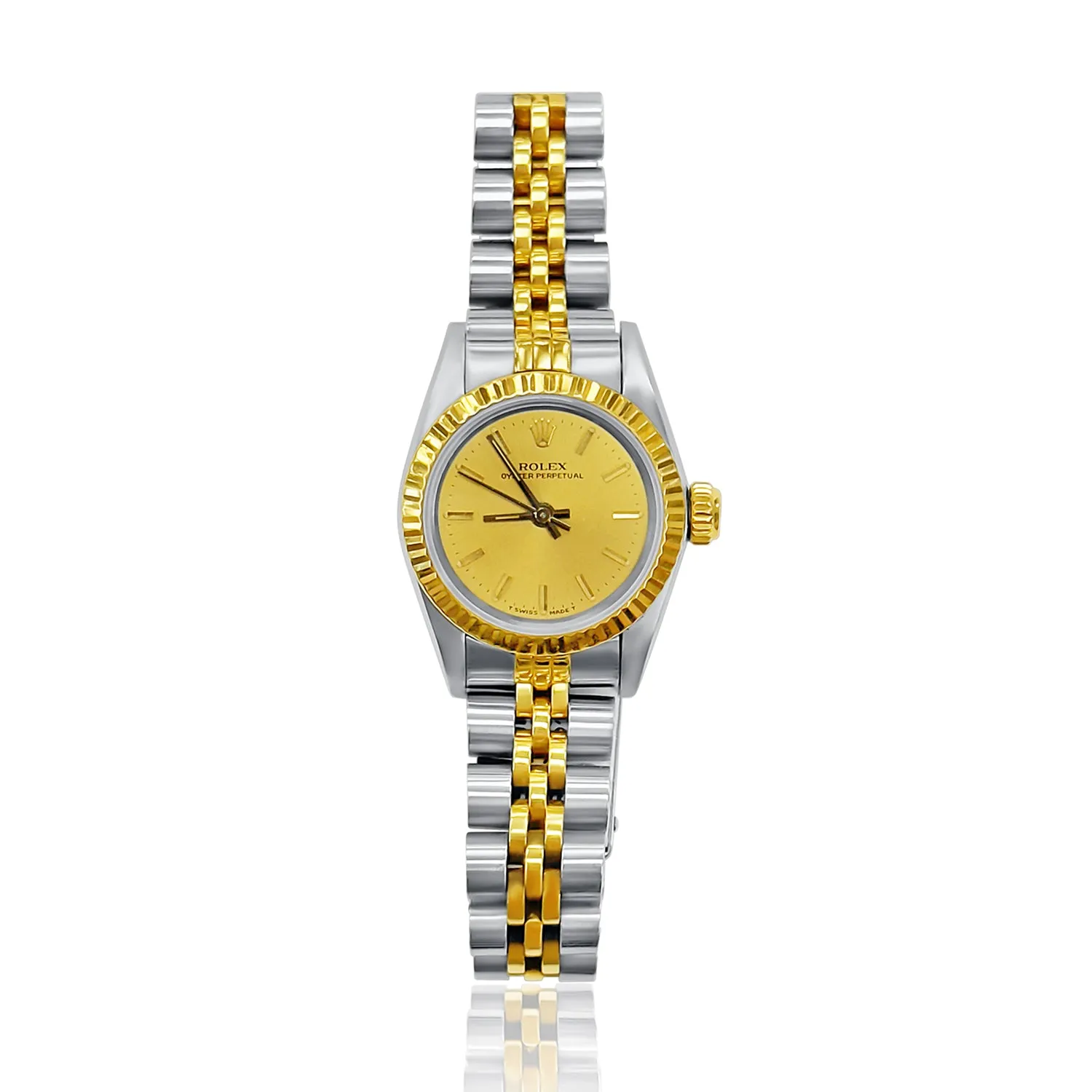 Pre-Owned Oyster Perpetual Rolex Champagne Dial Women's Watch