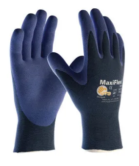 Protective Industrial Products Medium MaxiFlex Elite by ATG Ultra Light Weight Blue Micro-Foam Nitrile Palm And Fingertip Coated Work Glove With Blue Seamless Nylon Knit Liner And Continuous Knitwrist