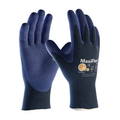 Protective Industrial Products Small MaxiFlex Elite by ATG Ultra Light Weight Blue Micro-Foam Nitrile Palm And Finger Tip Coated Work Glove With Blue Seamless Nylon Knit Liner And Continuous Knitwrist