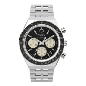 Q Timex Chronograph 40mm Stainless Steel Bracelet Watch Q Timex Chronograph 40mm Stainless Steel Bracelet Watch