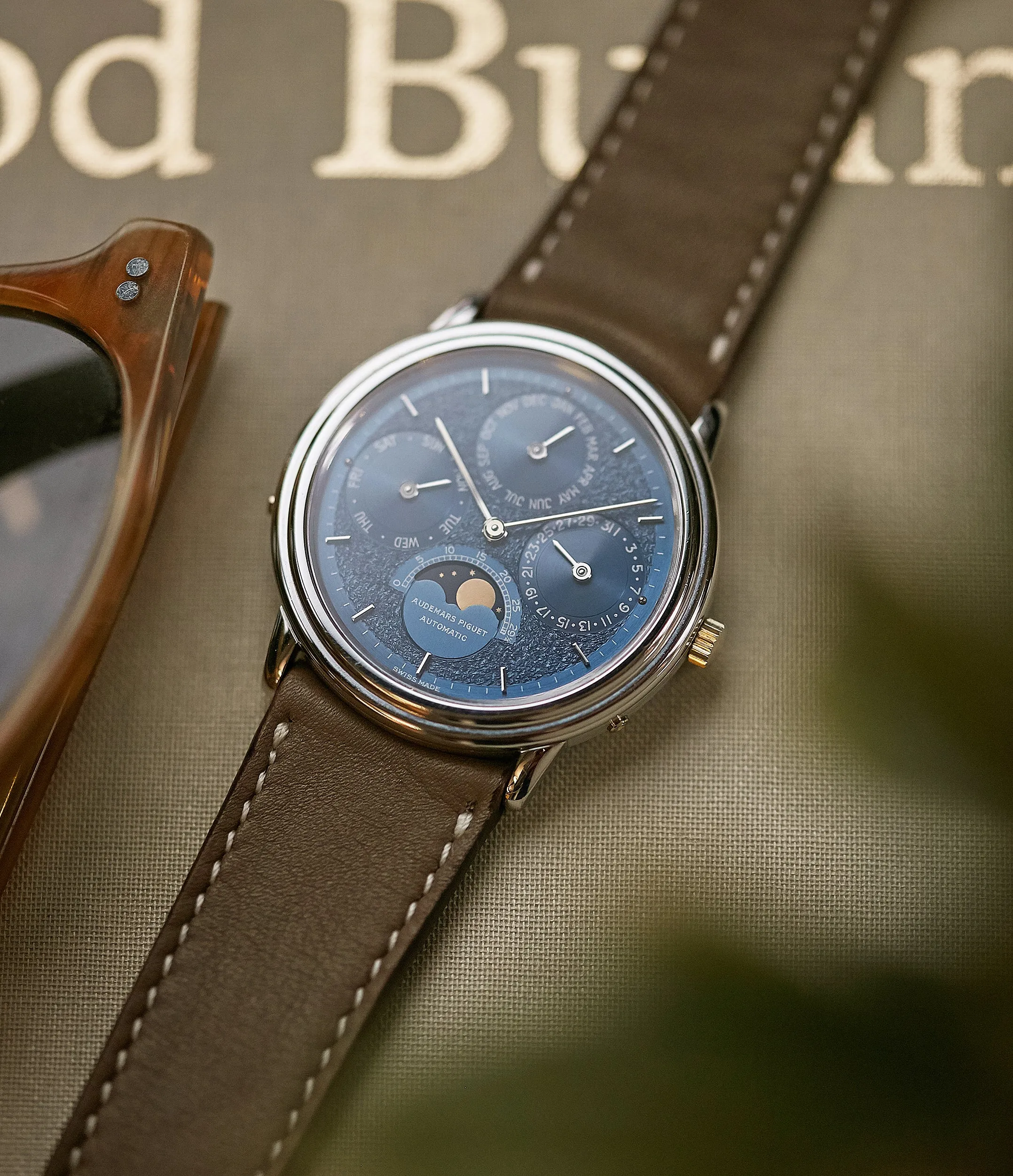 Quantième Perpetual Calendar | Blue 'Tuscan' dial | White Gold