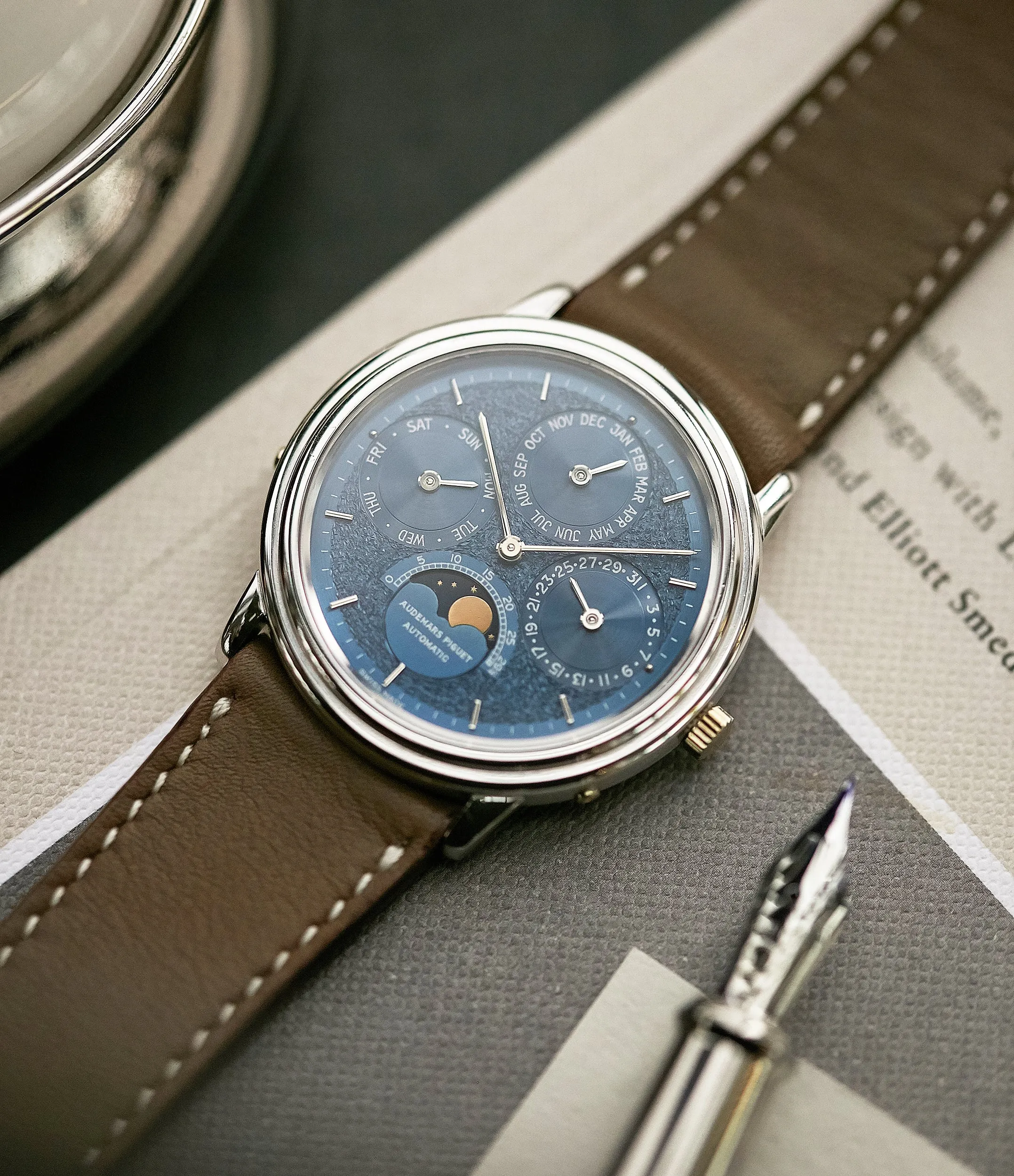 Quantième Perpetual Calendar | Blue 'Tuscan' dial | White Gold