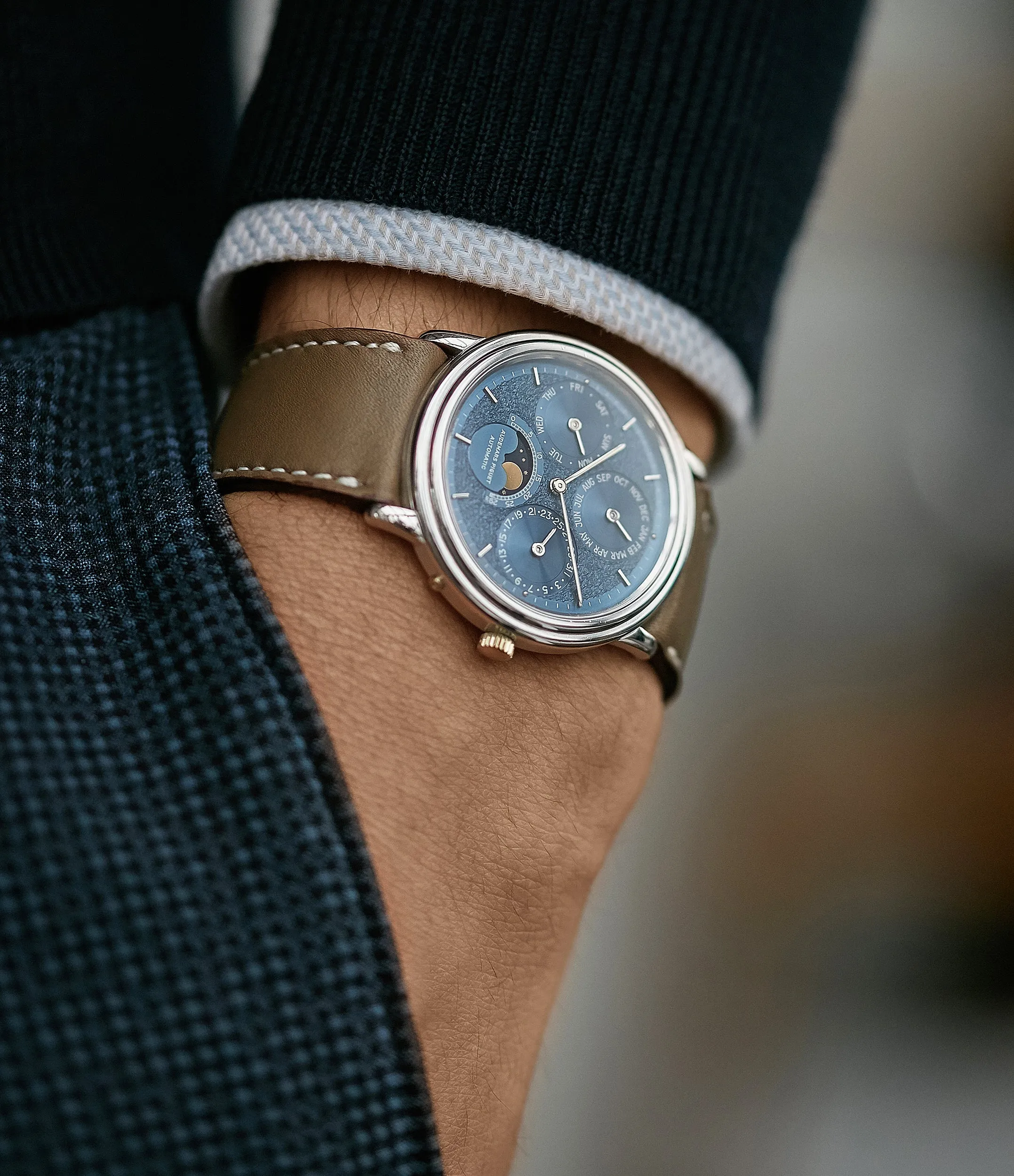 Quantième Perpetual Calendar | Blue 'Tuscan' dial | White Gold