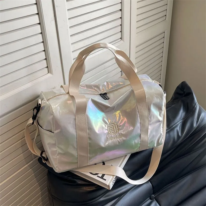 "Gradient Travel Bag with Wet & Dry Separation – Large Capacity Swimming, Gym, Training, and Travel Tote for Women"