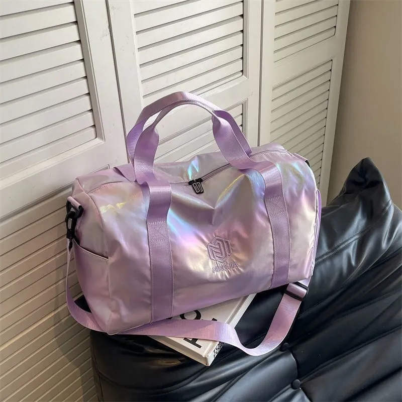 "Gradient Travel Bag with Wet & Dry Separation – Large Capacity Swimming, Gym, Training, and Travel Tote for Women"