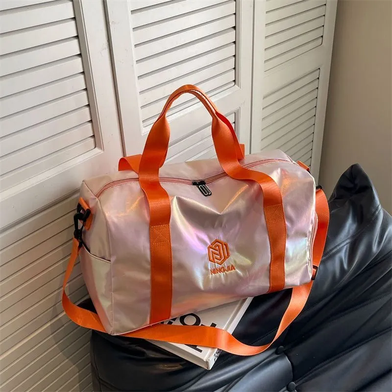 "Gradient Travel Bag with Wet & Dry Separation – Large Capacity Swimming, Gym, Training, and Travel Tote for Women"