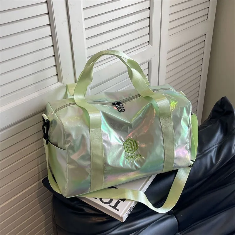 "Gradient Travel Bag with Wet & Dry Separation – Large Capacity Swimming, Gym, Training, and Travel Tote for Women"