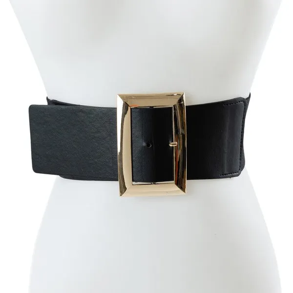 Rectangular Buckle Waist Belt