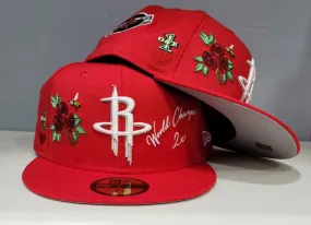 Red Houston Rockets Logo impressions New Era 59FIFTY Fitted