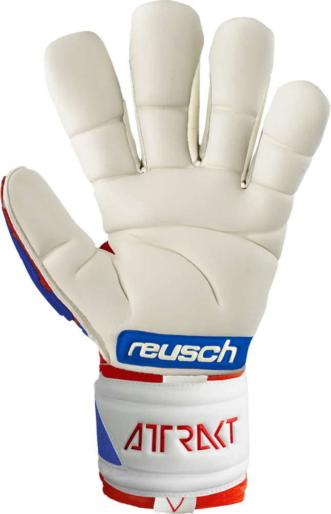Reusch Attrakt Freegel Gold Finger Support-Stunning Red/White/Blue
