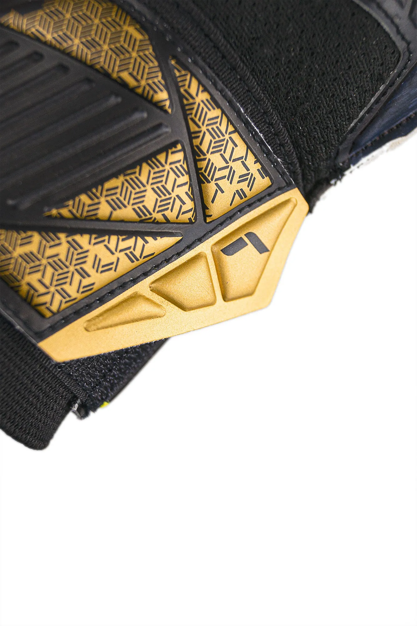 Reusch Attrakt Infinity Finger Support Adult Soccer Goalkeeper Gloves 5470710 Black/Gold/Yellow