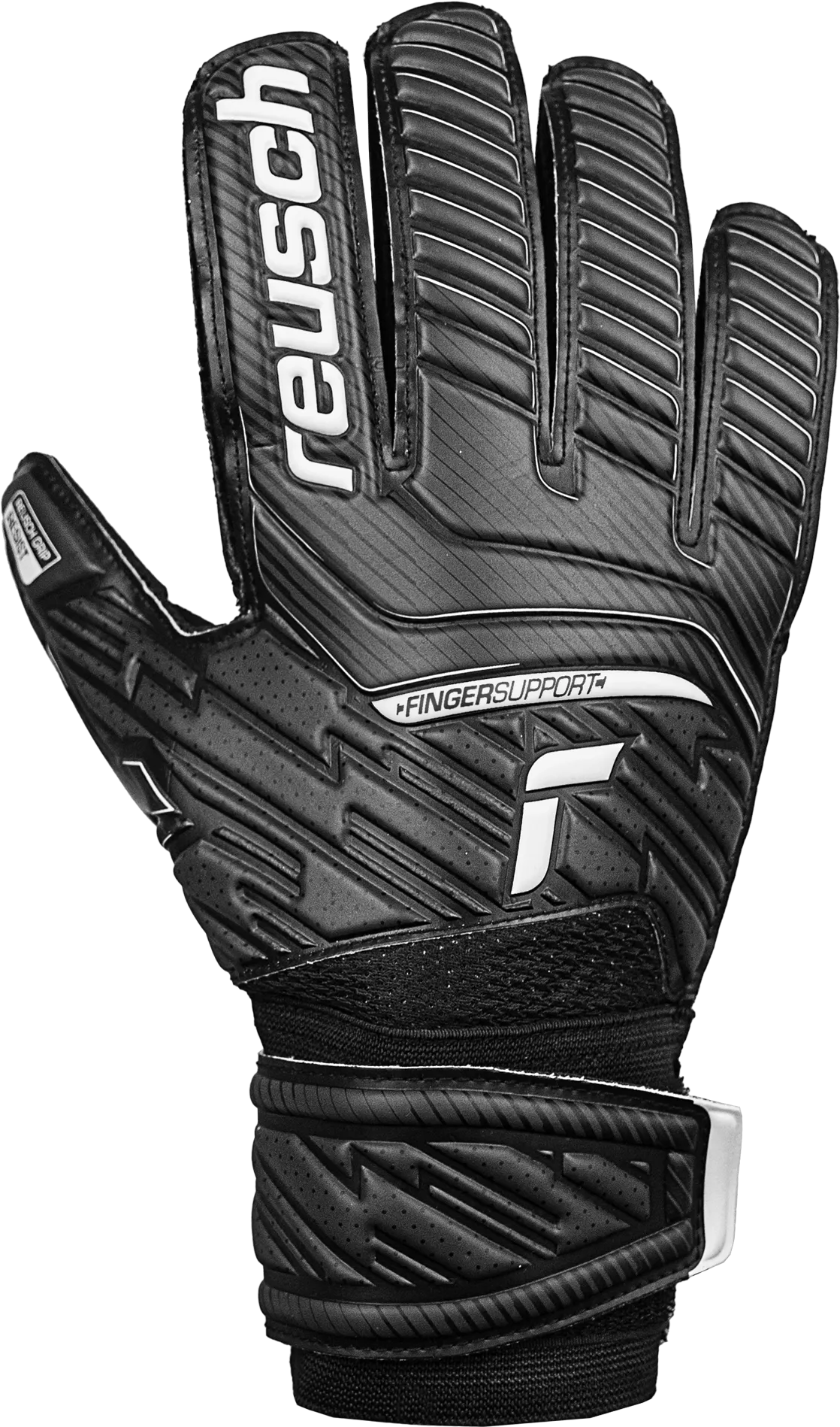 Reusch Attrakt Resist Finger Support GoalKeeper Gloves 5270610 Black