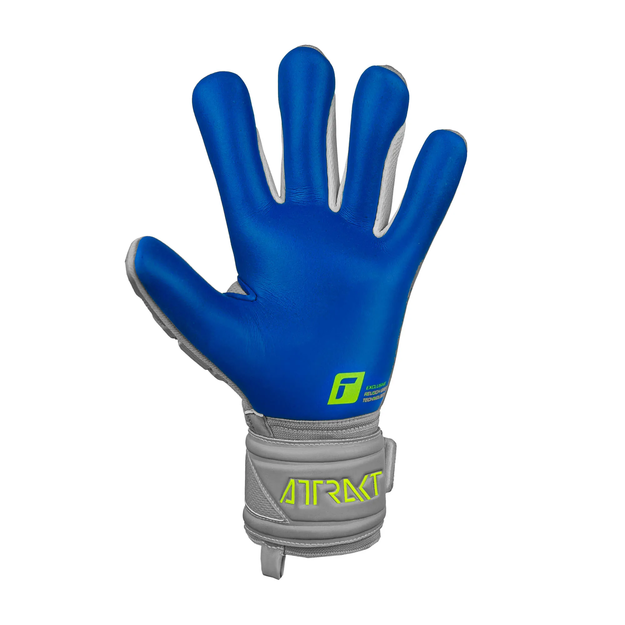 Reusch Men's Goalkeeper Attrakt Freegel Silver Fingersave Goalkeeper Gloves Gray/Yellow