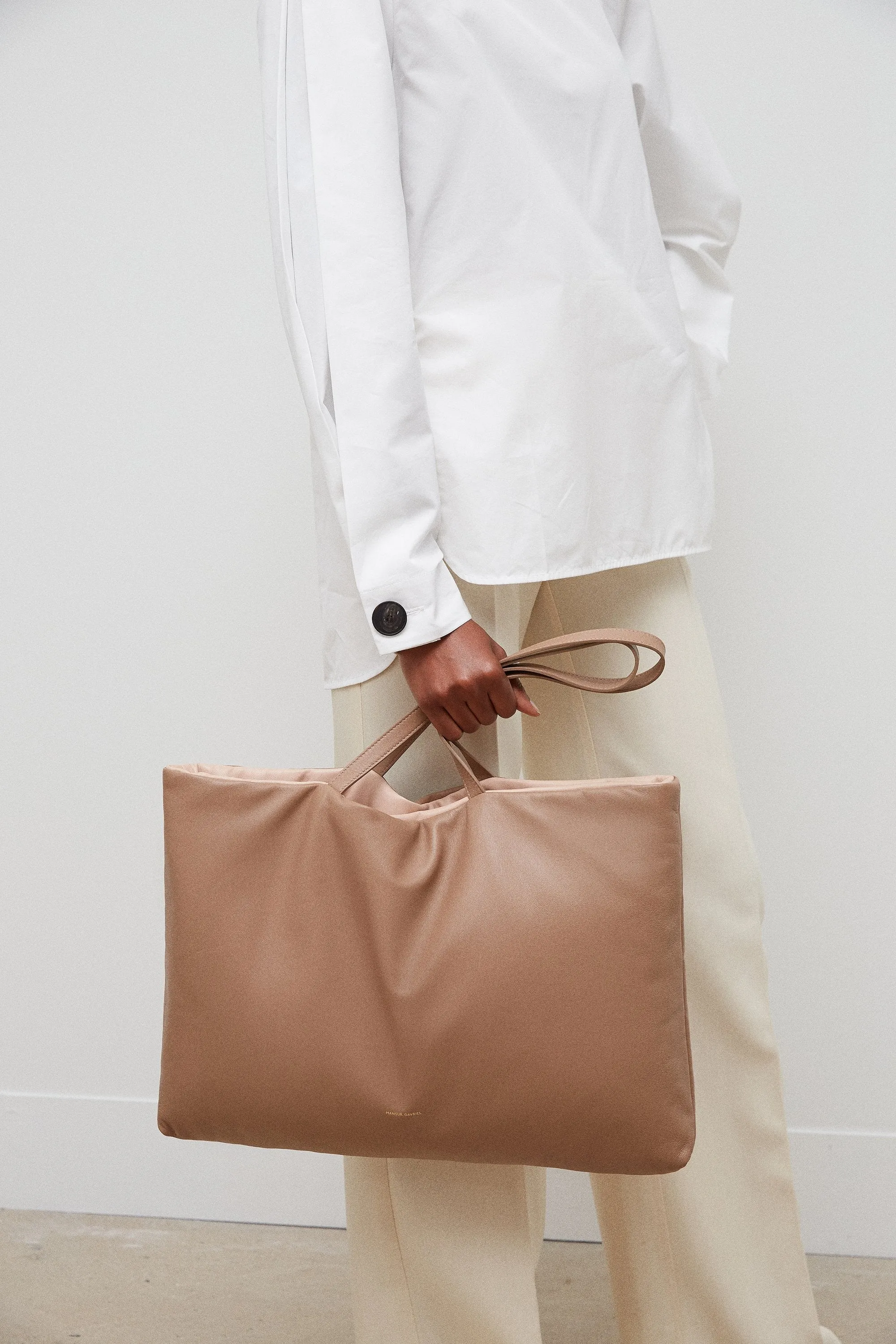 Reversible Pillow Tote Bag - Biscotto/Puff