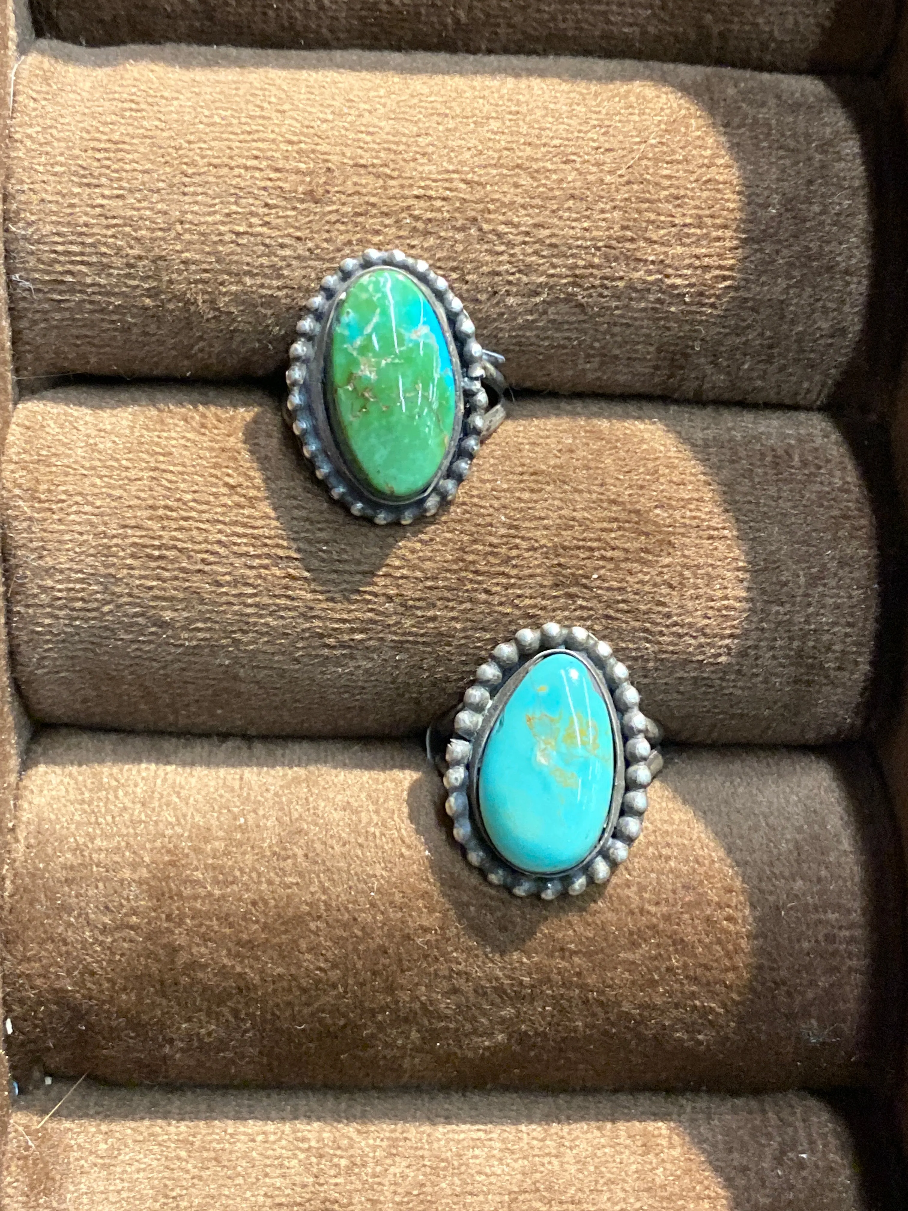Rio Sterling Dot Framed Turquoise Ring - 6.5