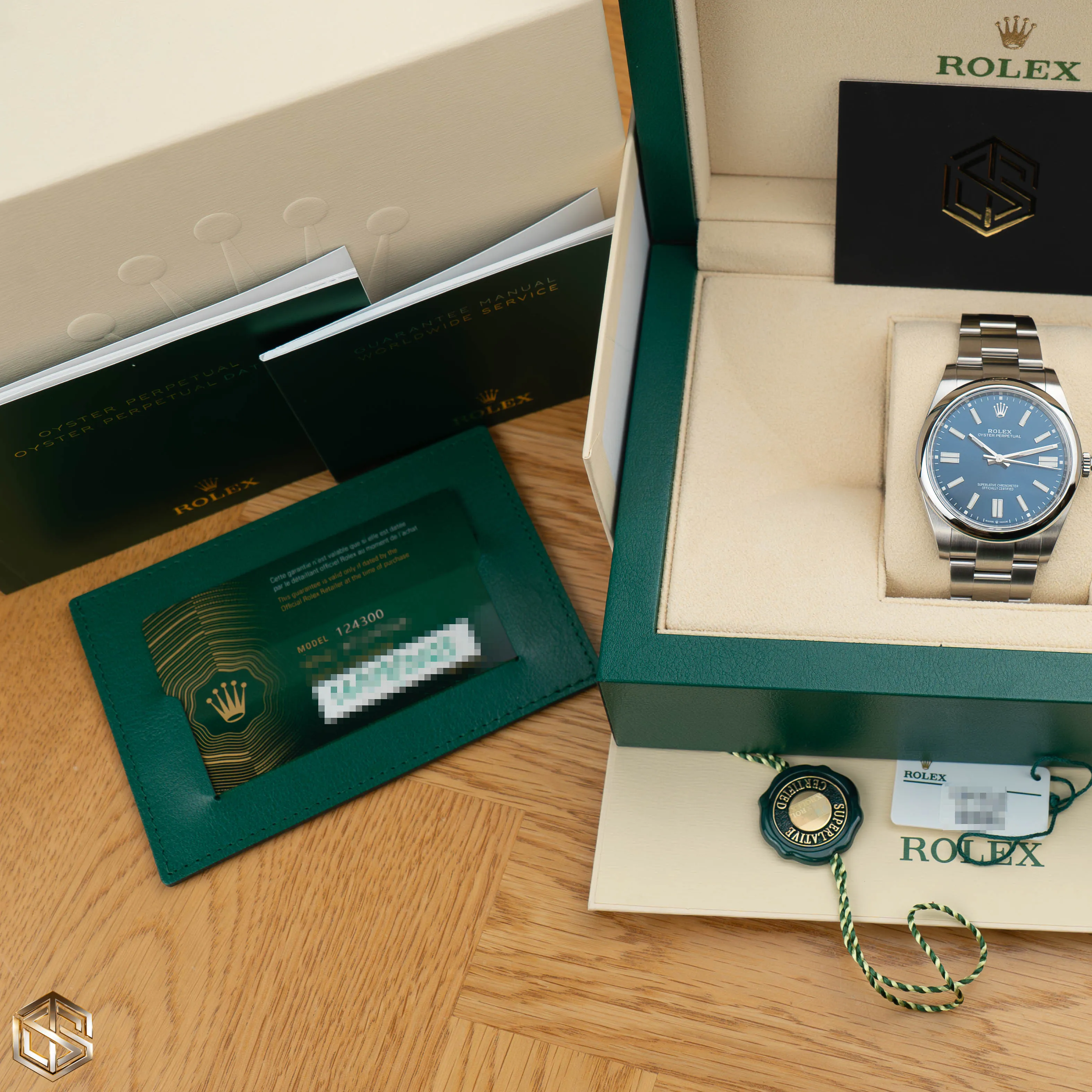 Rolex 124300 Oyster Perpetual 41 Blue Dial Sept 2023 Full Set Unworn Watch
