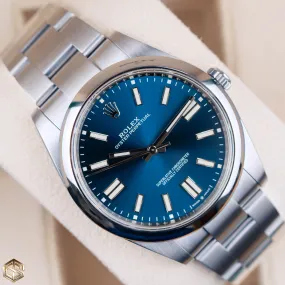 Rolex 124300 Oyster Perpetual 41 Blue Dial Sept 2023 Full Set Unworn Watch