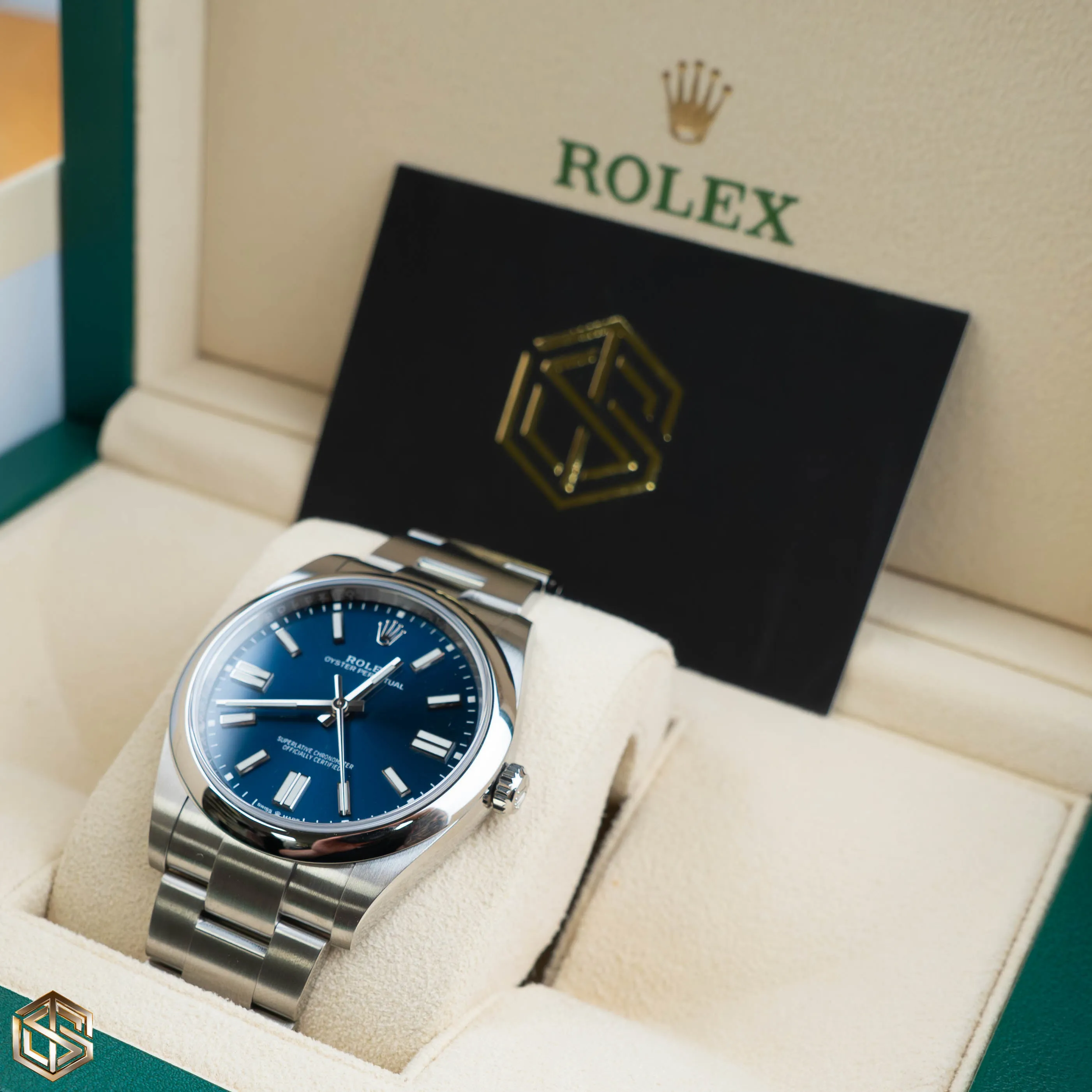 Rolex 124300 Oyster Perpetual 41 Blue Dial Sept 2023 Full Set Unworn Watch