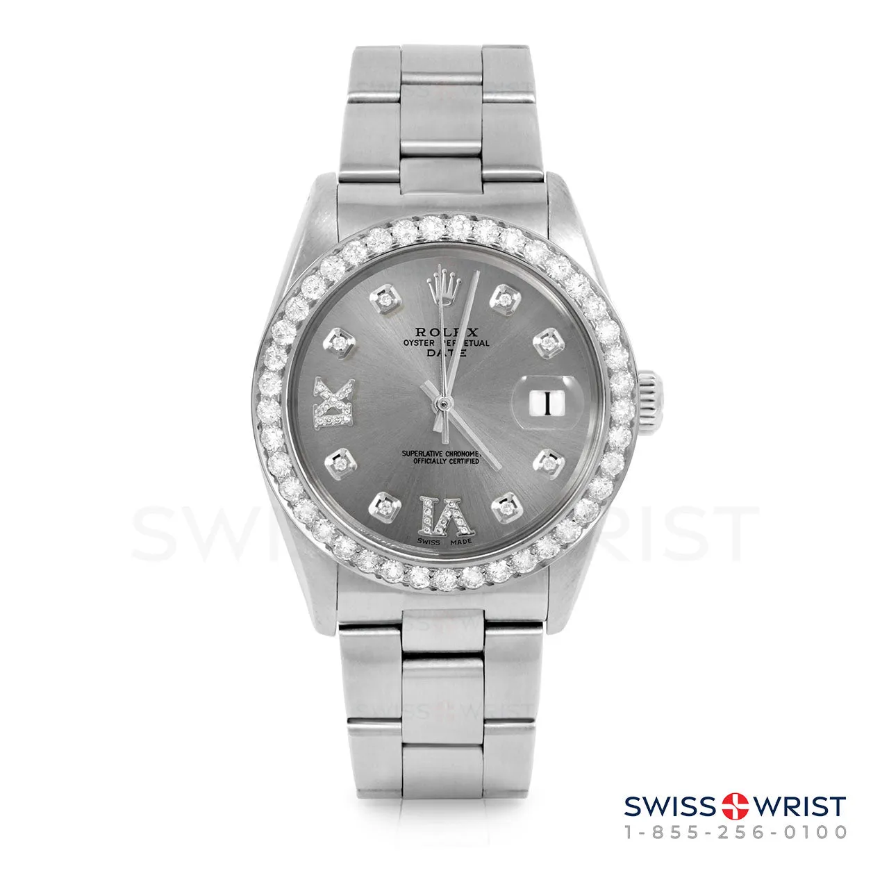 Rolex Date 34mm | 1500-SS-SLT-8DR69-2CT-OYS