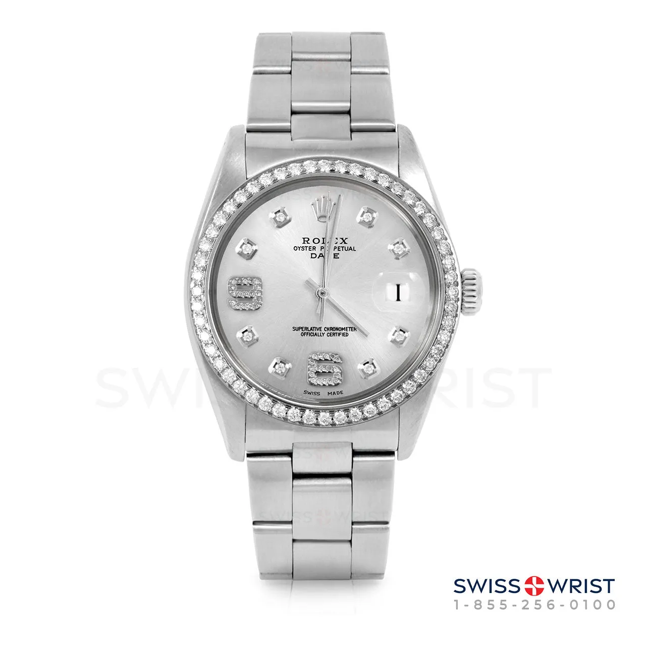 Rolex Date 34mm | 1500-SS-SLV-8DA69-BDS-OYS