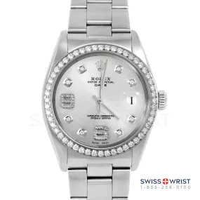 Rolex Date 34mm | 1500-SS-SLV-8DA69-BDS-OYS