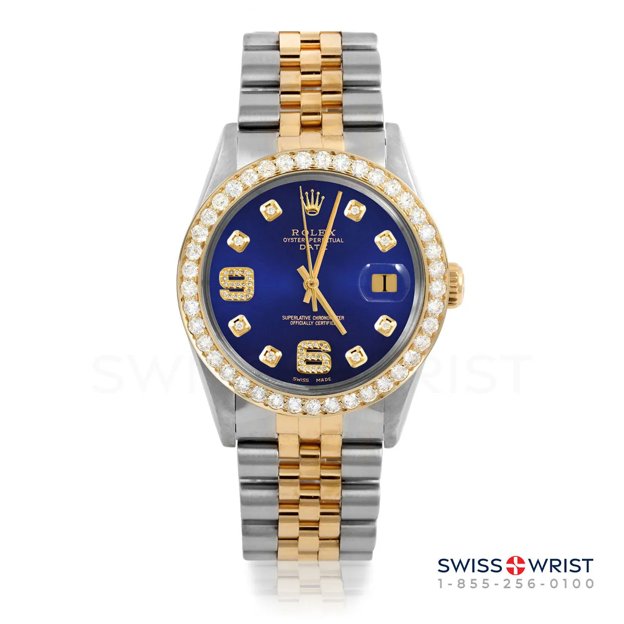 Rolex Date 34mm | 1500-TT-BLU-8DA69-2CT-JBL