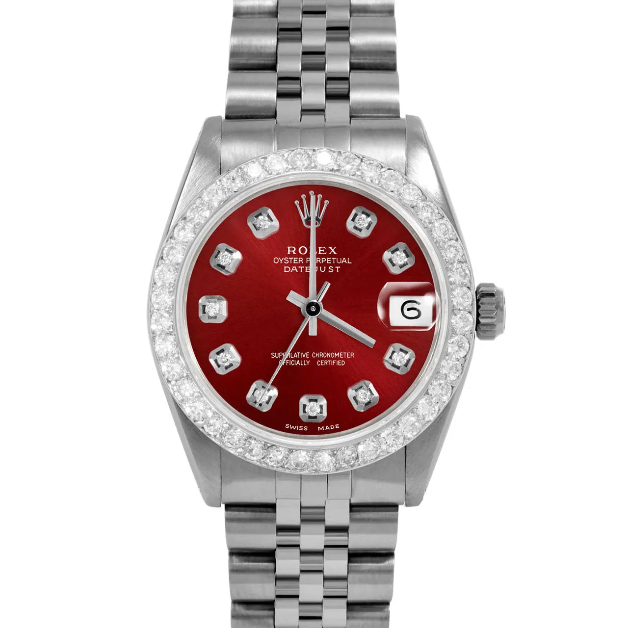 Rolex Datejust 31mm | 6827-SS-RED-DIA-AM-2CT-JBL