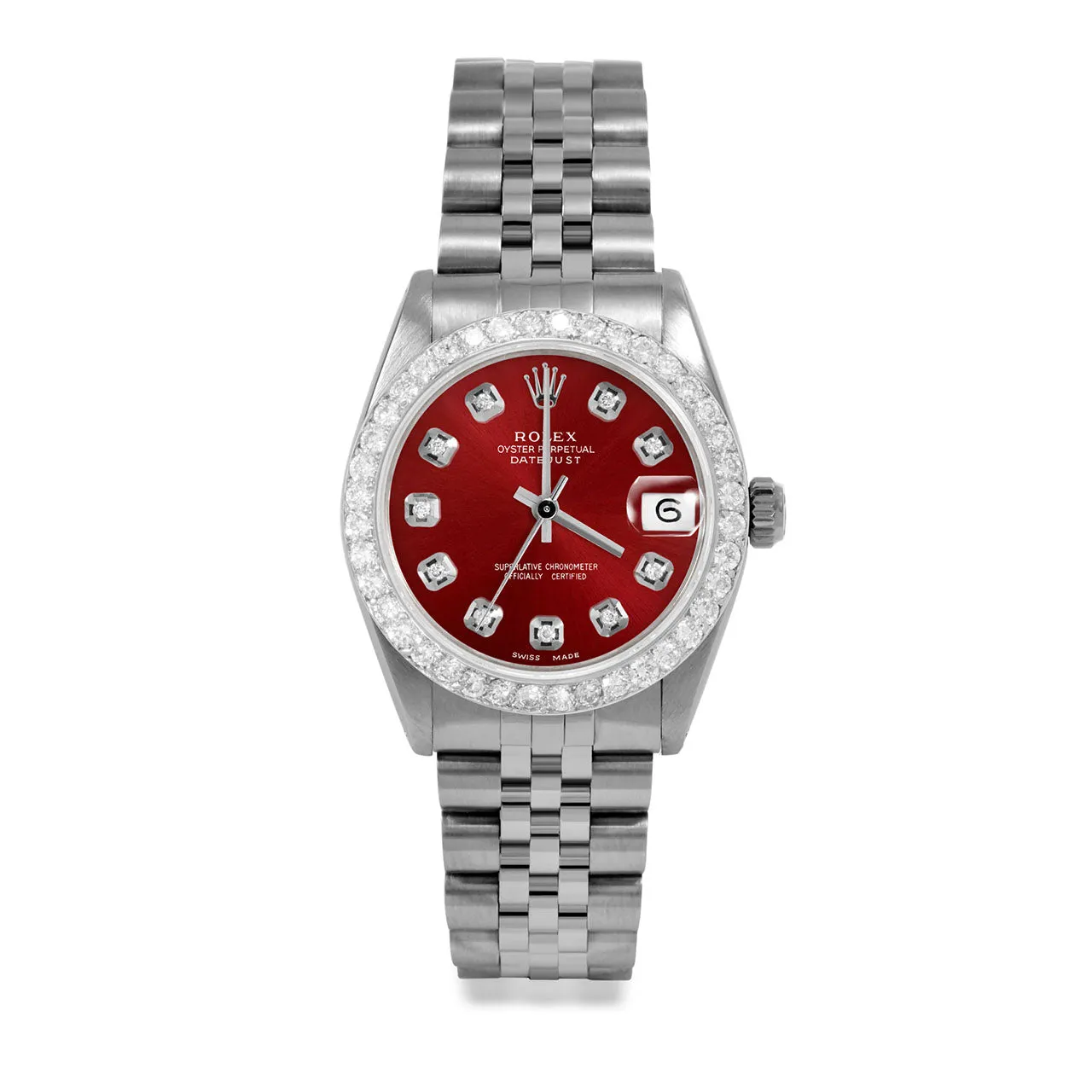 Rolex Datejust 31mm | 6827-SS-RED-DIA-AM-2CT-JBL