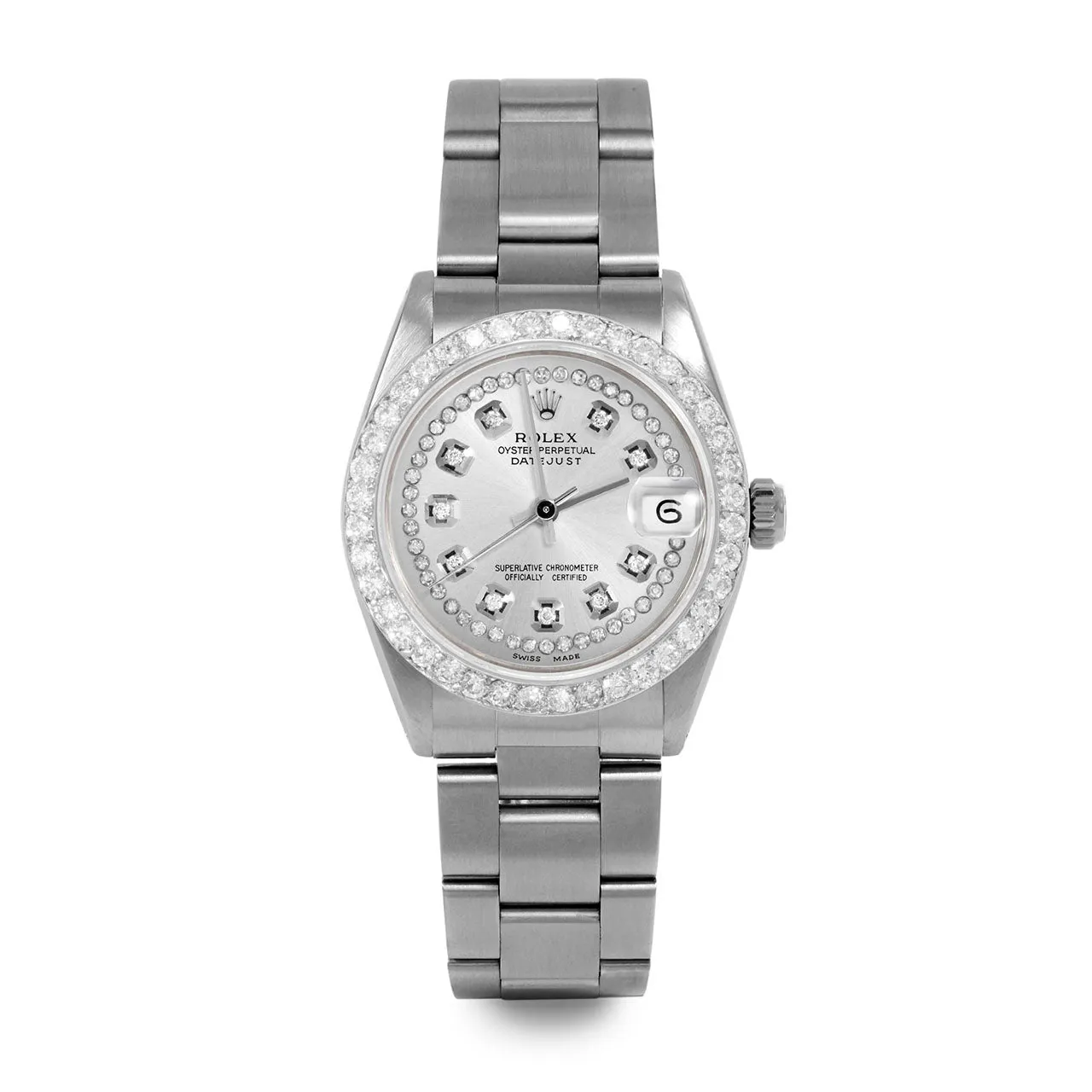 Rolex Datejust 31mm | 6827-SS-SLV-STRD-2CT-OYS
