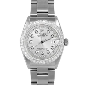 Rolex Datejust 31mm | 6827-SS-SLV-STRD-2CT-OYS