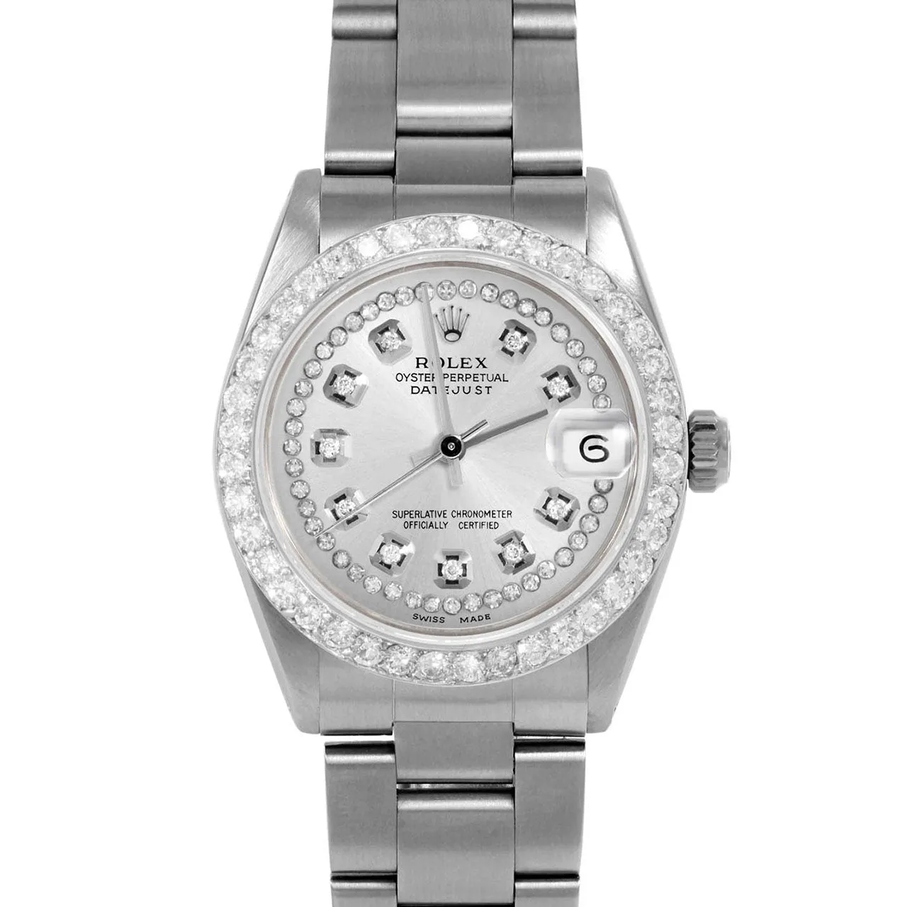 Rolex Datejust 31mm | 6827-SS-SLV-STRD-2CT-OYS