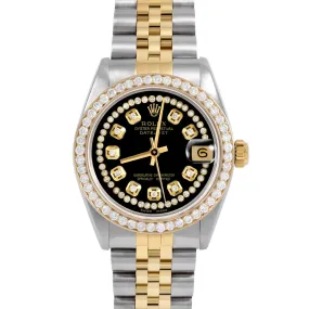 Rolex Datejust 31mm | 6827-TT-BLK-STRD-BDS-JBL