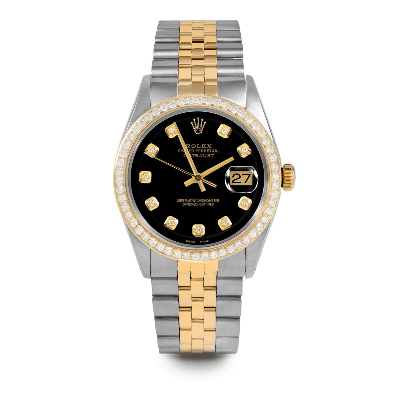 Rolex Datejust 36mm | 1601-TT-BLK-DIA-AM-BDS-JBL