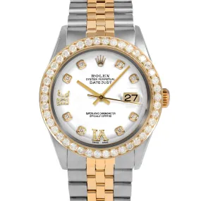 Rolex Datejust 36mm | 1601-TT-WHT-8DR69-25CT-JBL