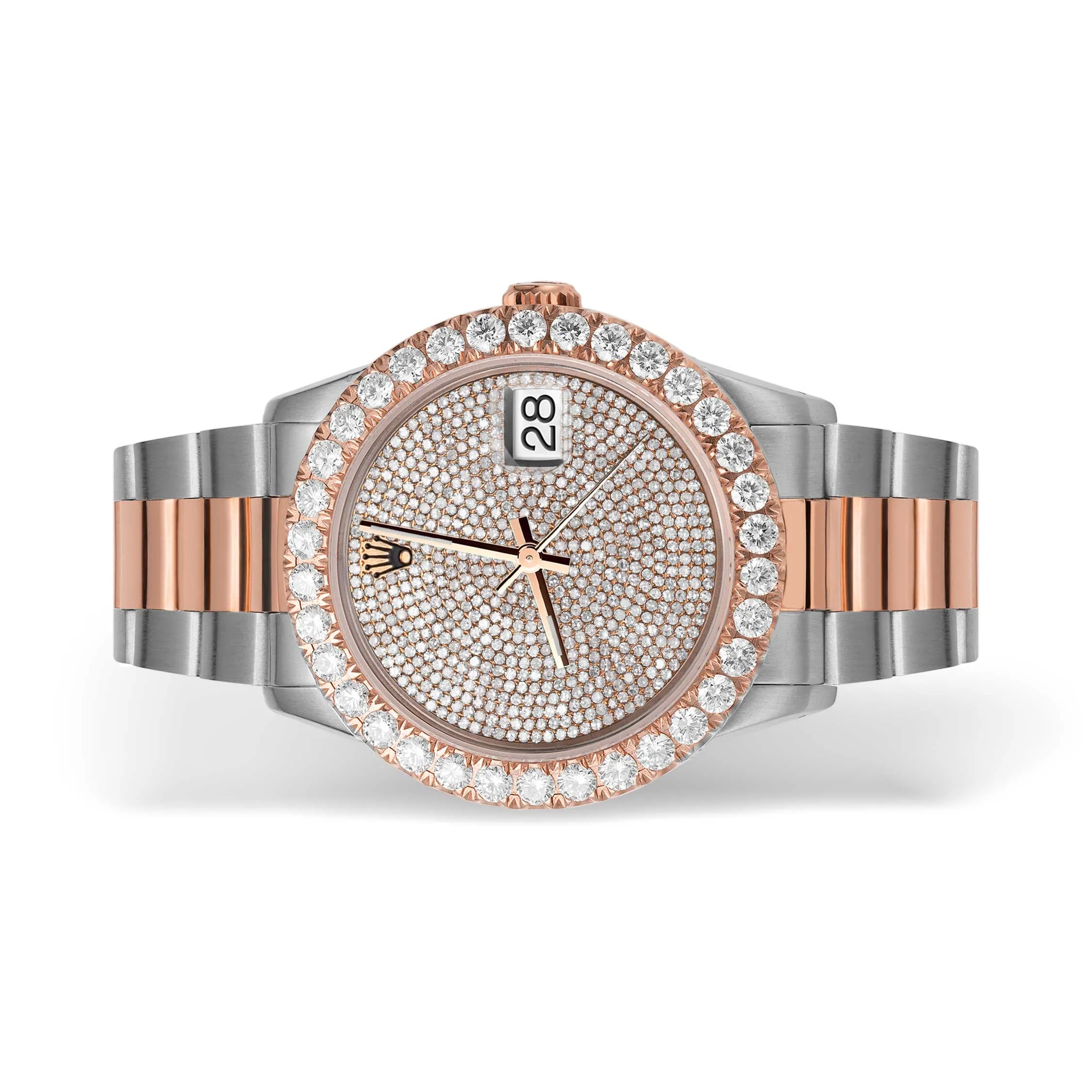 Rolex Datejust Diamond Bezel Watch 36mm Rose Diamond Dial | 4.75ct