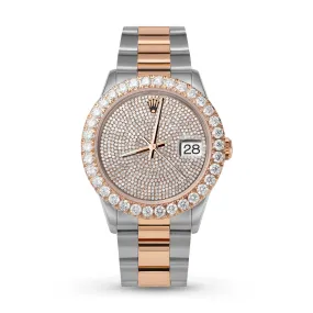 Rolex Datejust Diamond Bezel Watch 36mm Rose Diamond Dial | 4.75ct