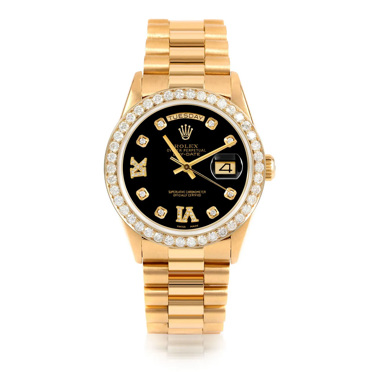 Rolex Day-Date 36mm | 18238-BLK-8DR69-25CT-PRS