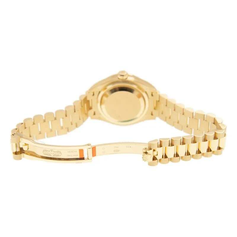 Rolex Lady-Datejust Champagne Diamond Dial Automatic Ladies 18 Carat Yellow Gold President Watch 279138RBCDP