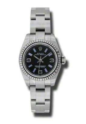 Rolex Lady Oyster Perpetual 26 Black Dial Stainless Steel Oyster Bracelet Automatic Watch 176234BKABLSO