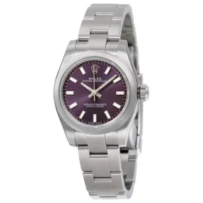 Rolex Lady Oyster Perpetual 26 Purple Dial Stainless Steel Oyster Bracelet Automatic Watch 176200PUSO 176200/70130